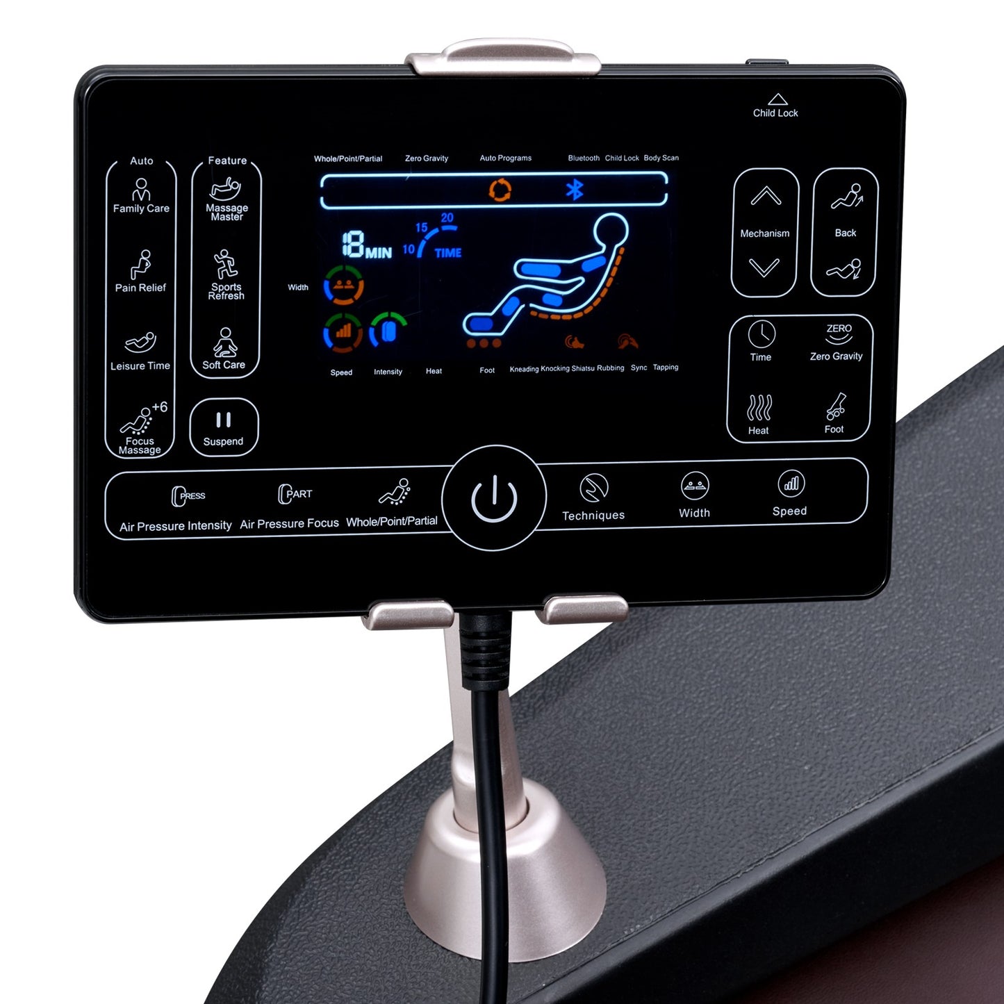 Full Body Massage Chair Zero Gravity 3D Shiatsu Recliner Sl-Track Heat, AI Voice