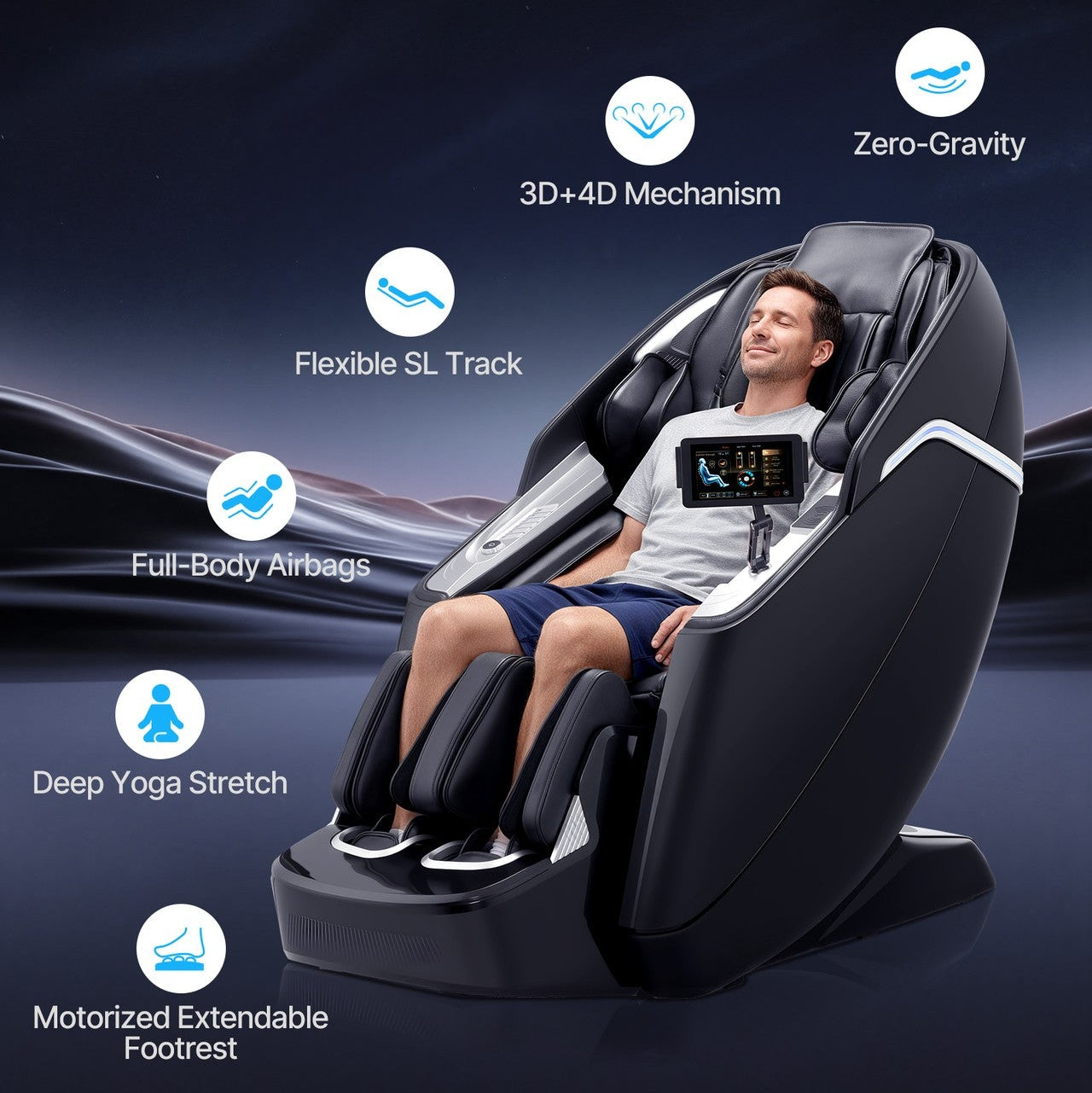 VEVOR Massage Chair Full Body 3D/4D Massage Recliner W/ Sl-Track & Yoga Stretch