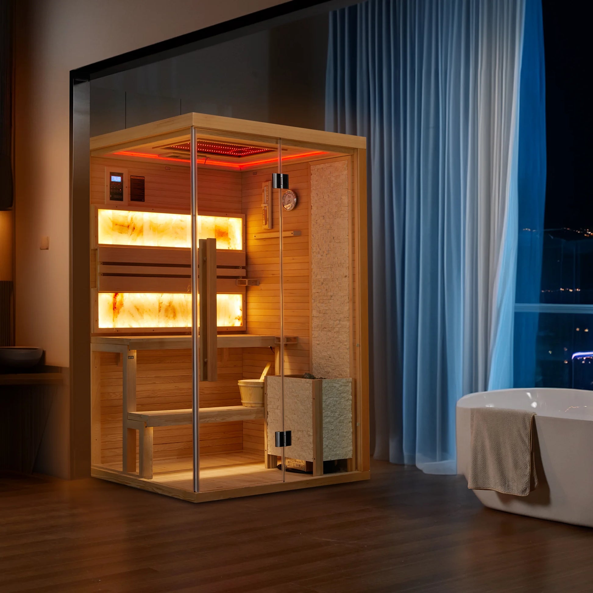 2-4 Person Steam Sauna, Traditional Sauna for Home, Home Spa Sauna, Indoor Sauna