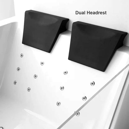 Alora Solstice 71-Inch Luxury 2-Person Acrylic Whirlpool Tub With LED Lights Jets And Faucet (SAK91752)