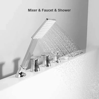 Alora Solstice 71-Inch Luxury 2-Person Acrylic Whirlpool Tub With LED Lights Jets And Faucet (SAK91752)