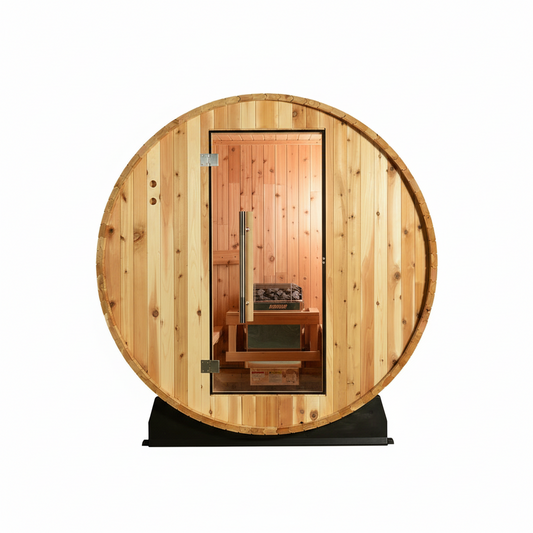 Almost Heaven Saunas Duet 2-Person Outdoor Barrel Sauna