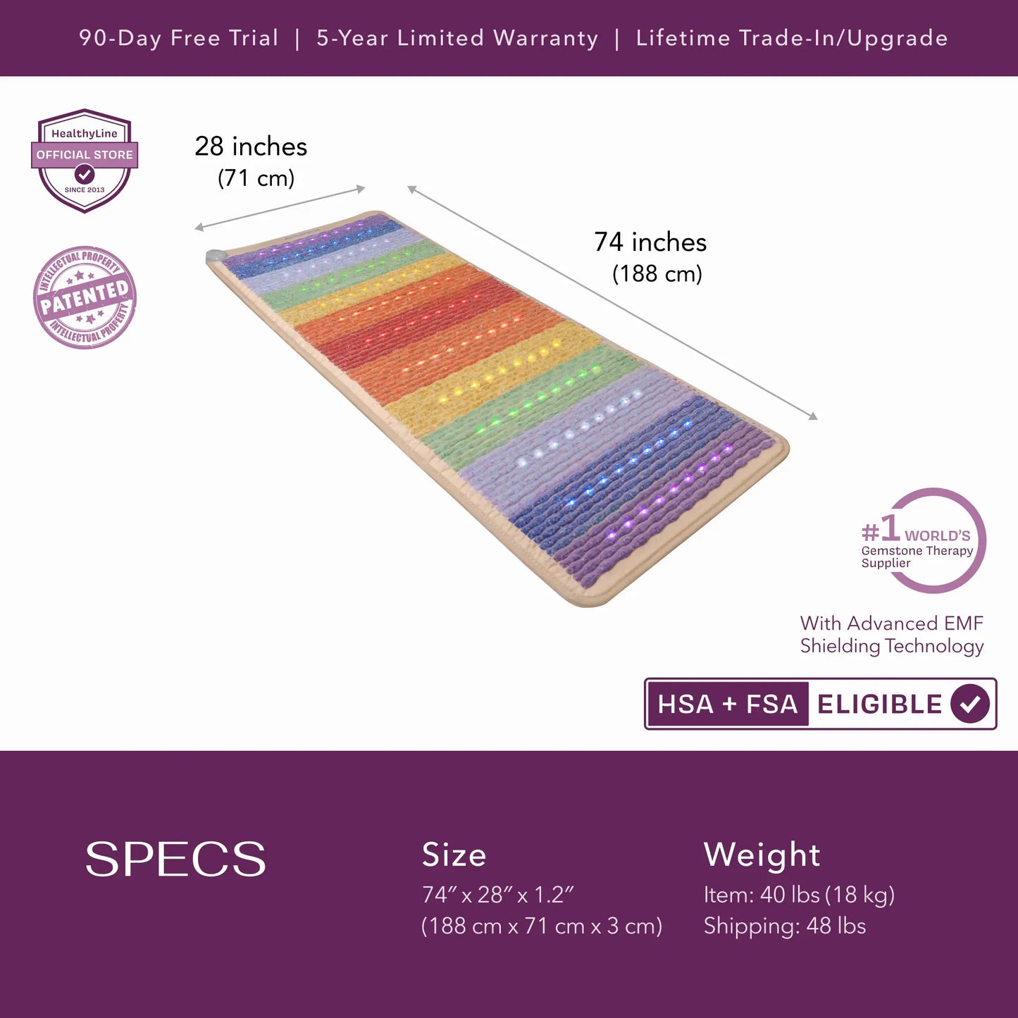 Rainbow Chakra 360 Wrap Set