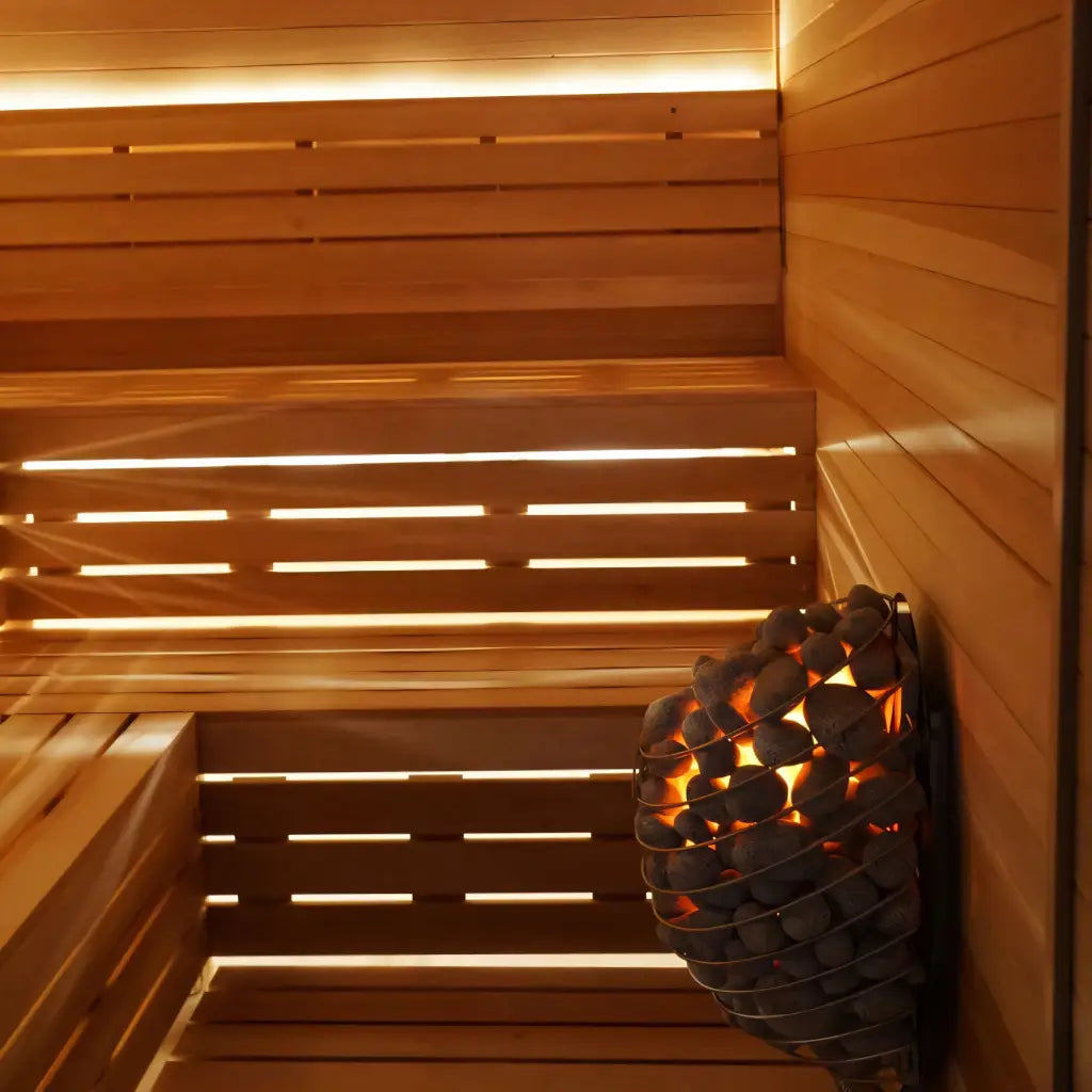 Custom Indoor Sauna Room - 5' x 8' x 8' - Finnish Sauna Builders