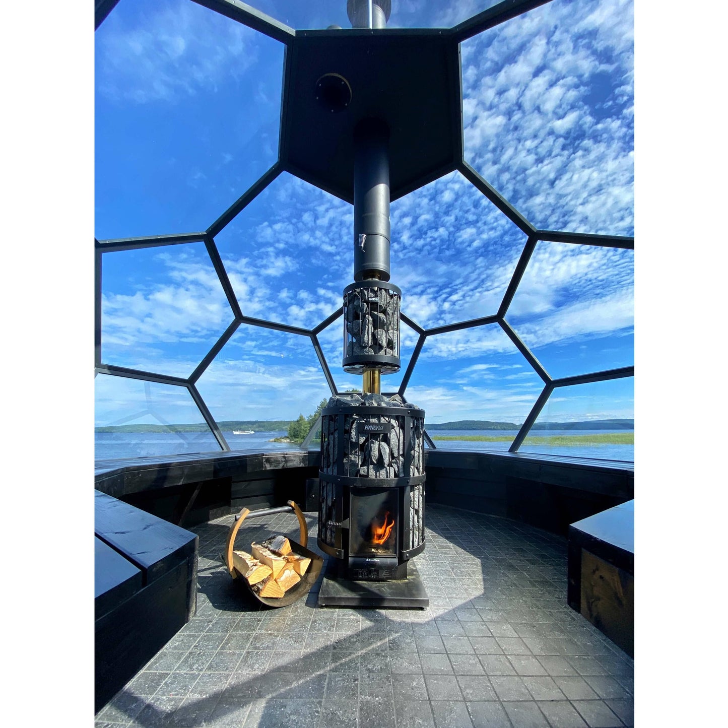 Harvia Legend 240 Greenflame Wood Burning Sauna Stove - Finnish Sauna Builders