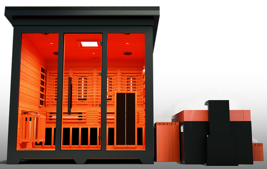 Nature X Black™ Combo 4 Person Dry-Steam-Infrared Sauna