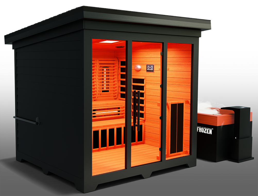Nature X Black™ Combo 4 Person Dry-Steam-Infrared Sauna