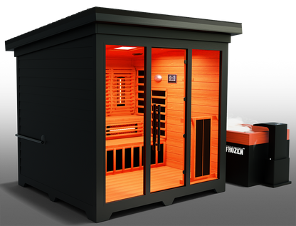 Nature X Black™ Combo 4 Person Dry-Steam-Infrared Sauna