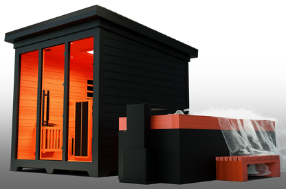 Nature X Black™ Combo 4 Person Dry-Steam-Infrared Sauna