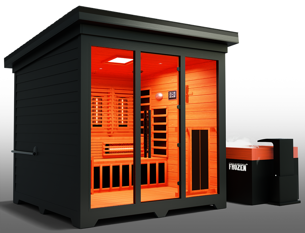 Nature X Black™ Combo 4 Person Dry-Steam-Infrared Sauna