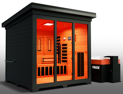 Nature X Black™ Combo 4 Person Dry-Steam-Infrared Sauna