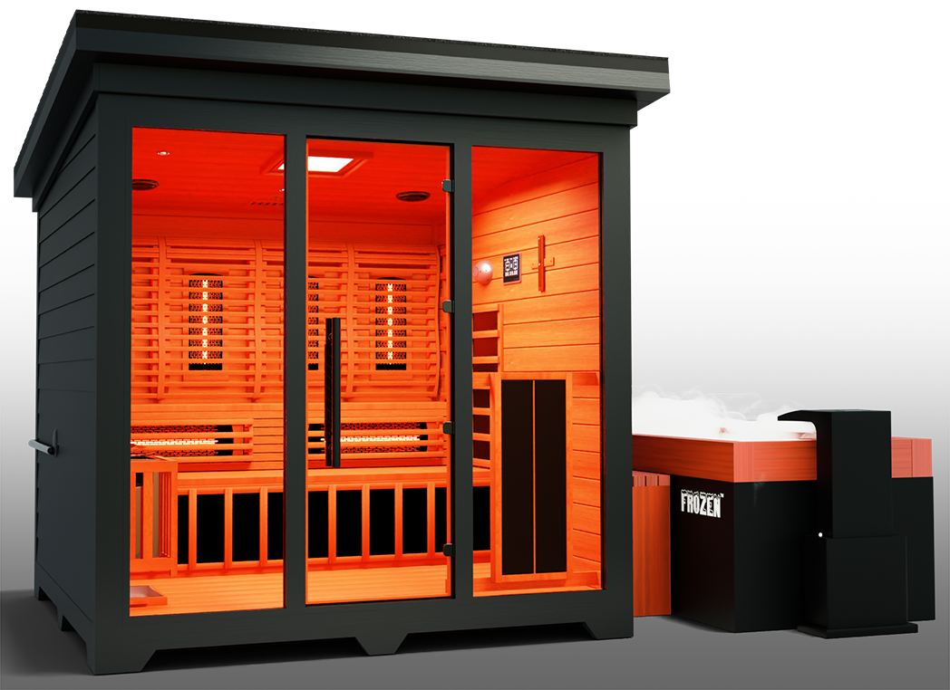 Nature X Black™ Combo 4 Person Dry-Steam-Infrared Sauna