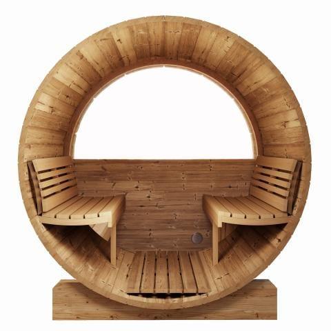 SaunaLife Model E7W Barrel Sauna - Window | 4 Persons