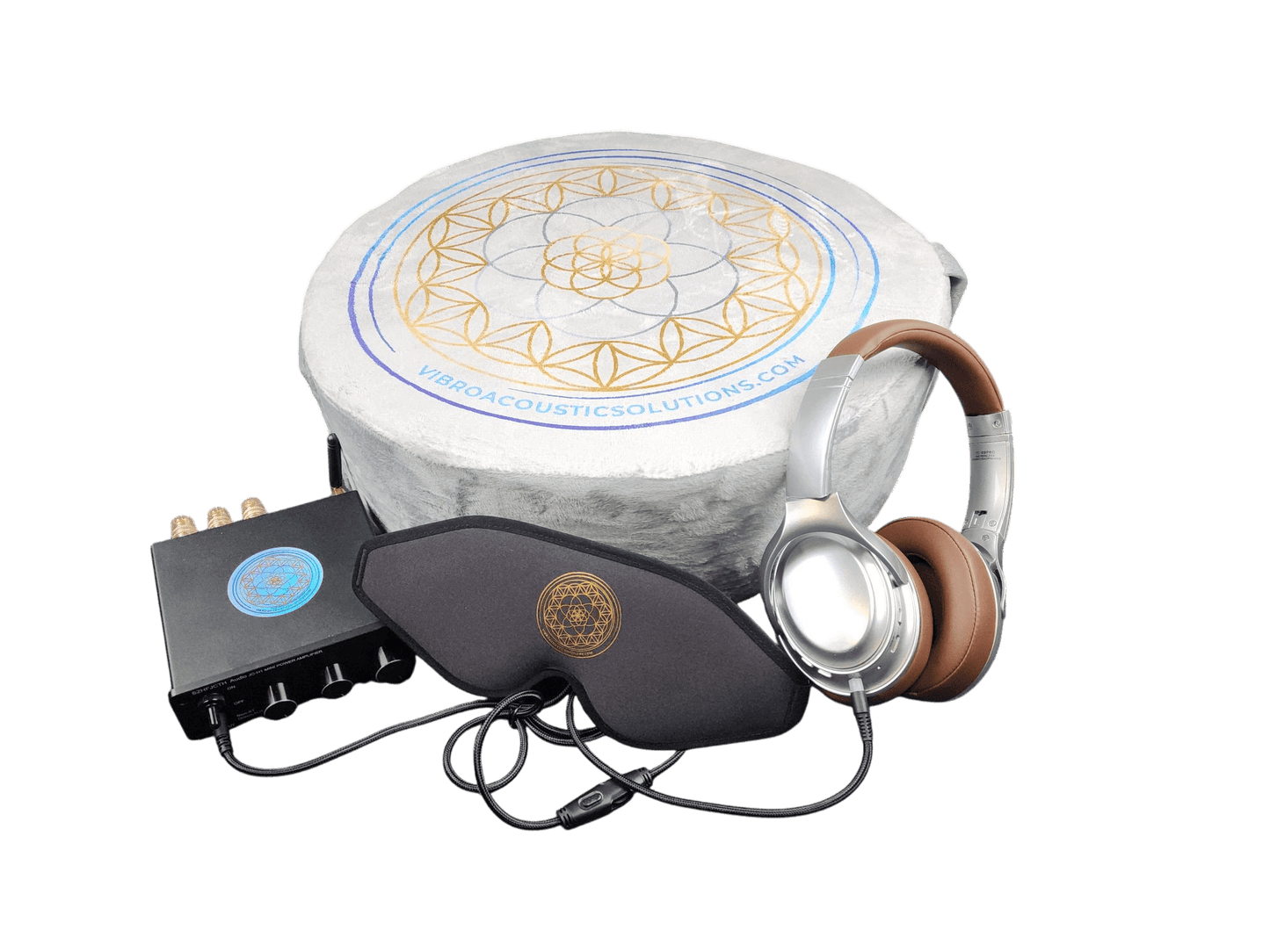 Premium Vibroacoustic Zafu Meditation Cushion Bundle