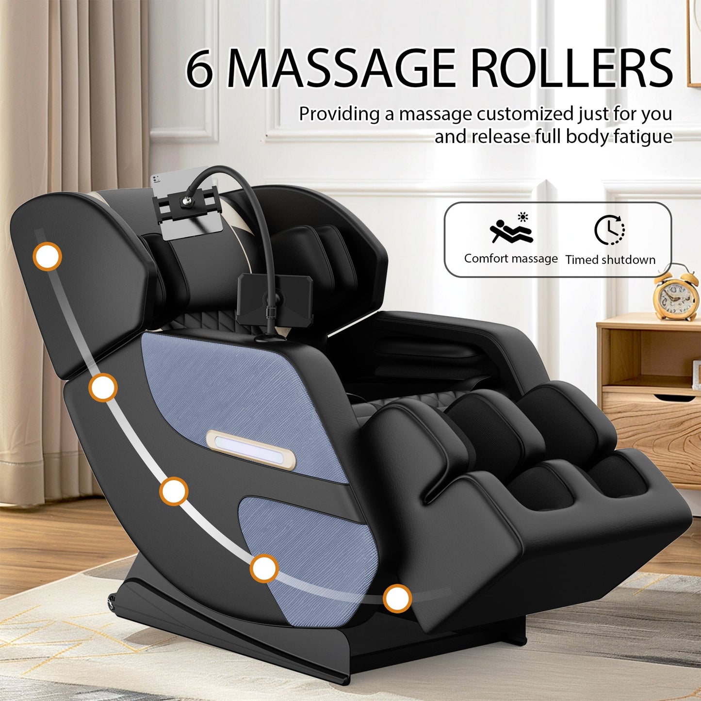 Airvana Imperium Full-Body Zero Gravity Massage Recliner Chair With Ambient Lighting (SAK34591)