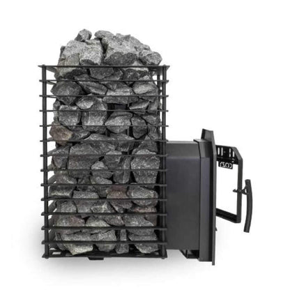 Cozy Heat Quattro Thru-Wall Square Style Sauna Stove With Sauna Stones [COZY QUATTRO TW] (SAK81754)
