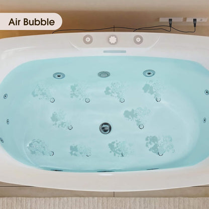 Alora Verano Freestanding Whirlpool Air Bubble LED Massage Bathtub (SAK84026)
