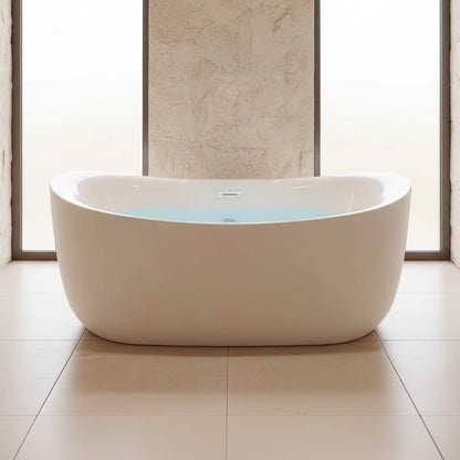 Alora Verano Freestanding Whirlpool Air Bubble LED Massage Bathtub (SAK84026)