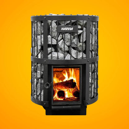 Harvia GreenFlame Legend 240 Wood Sauna Stove With Sauna Stones, 15.9KW [WK200LD] (SAK84935)