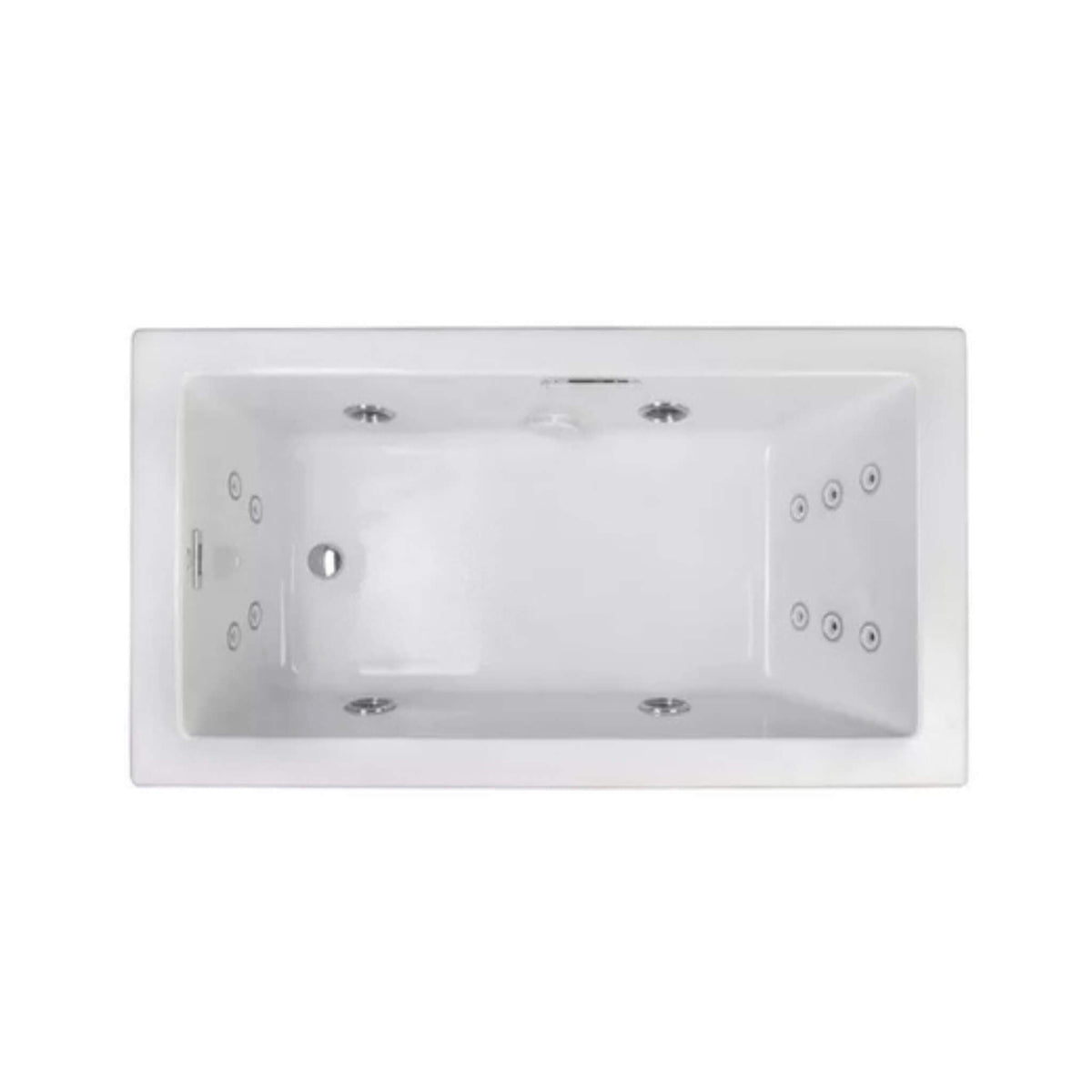 Rectangular Bath Jacuzzi Jacuzzi Elara 72-Inch Rectangle Acrylic Drop-In Whirlpool Bath [JELA72 ...