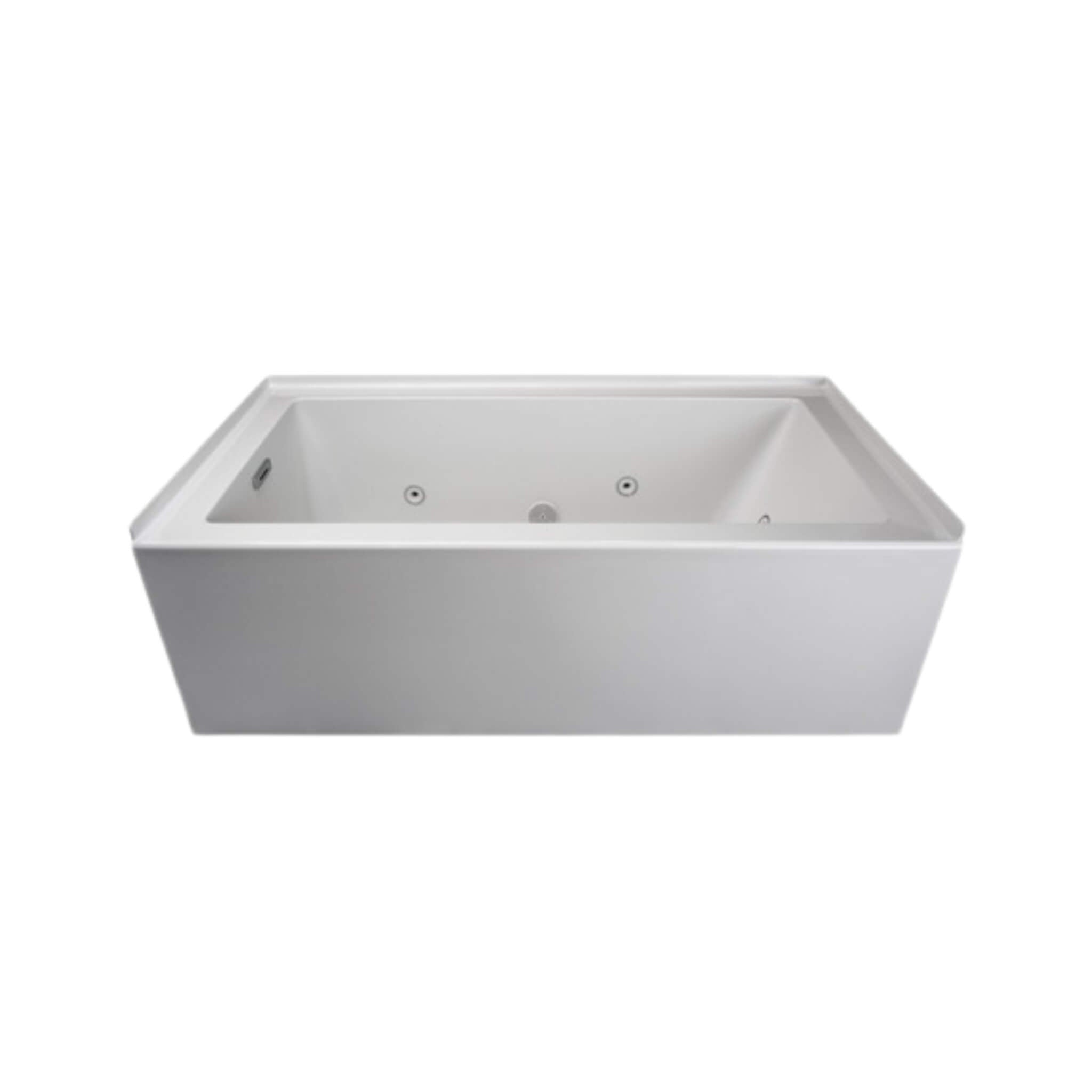Jacuzzi Linea 60-Inch Rectangle Acrylic Whirlpool Alcove Bathtub With ...