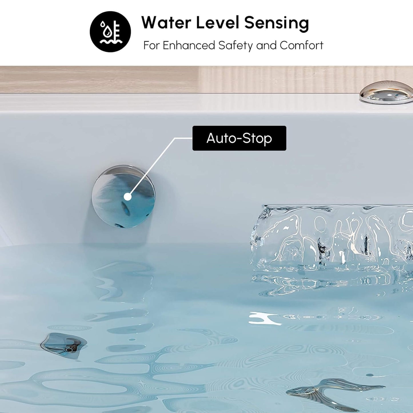 Alora 71-Inch Luxury 2-Person Jetted Whirlpool Tub With Massage And Thermostat Control (SAK13872)