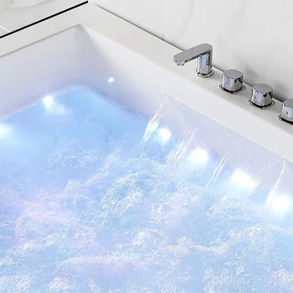 Alora Luxara 71-Inch Premium Modern Acrylic Soaking Bathtub With Bubble Jets And LED Lighting (SAK26415)