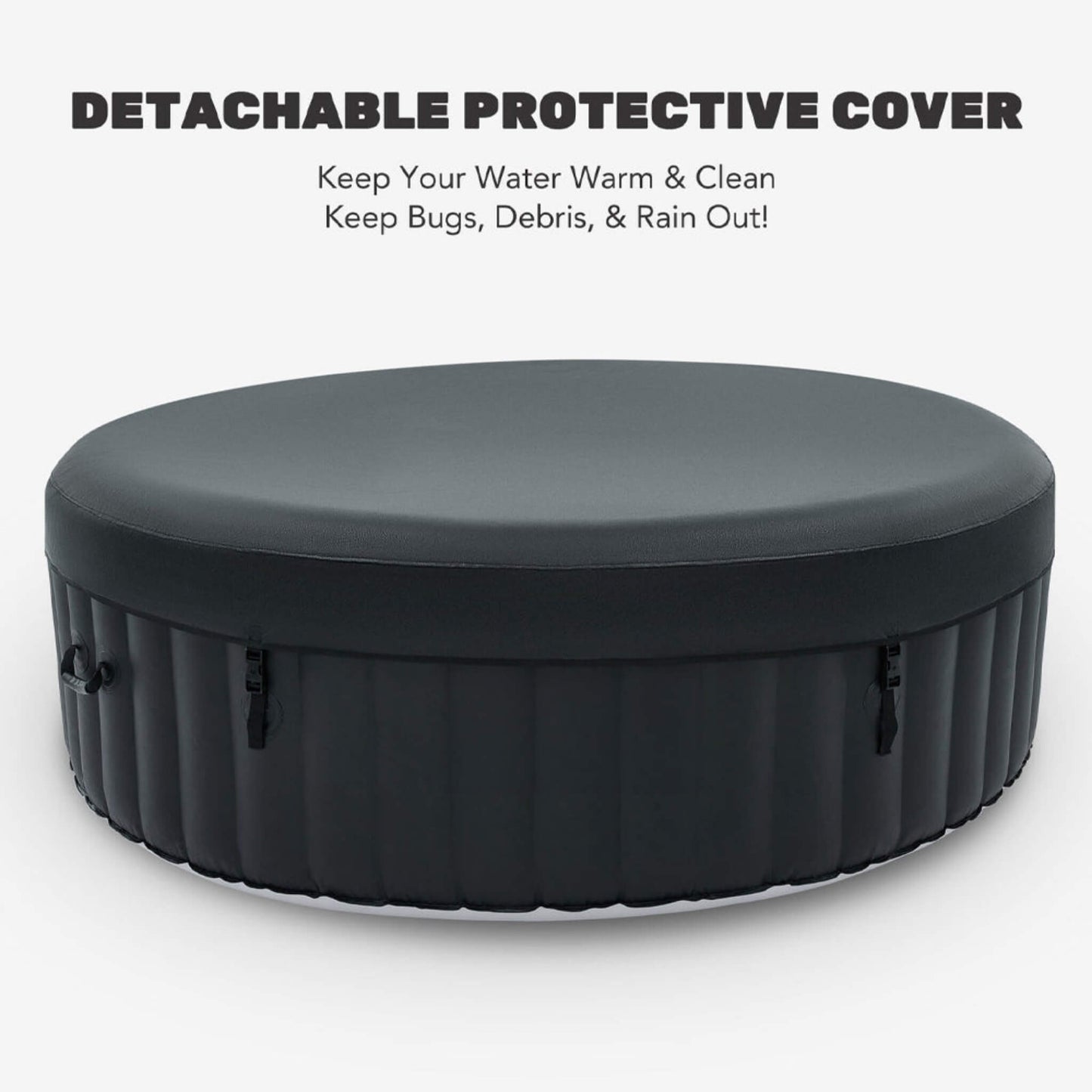 Premium Blow Up 6 Person Sauna Pool Hot Tub With 130 Jets, 7FT (SAK63510)