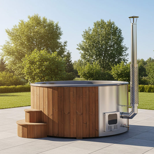 SaunaLife Model S6N 7-Person Soak-Series Home Wood-Burning Hot Tub [SL-MODELS6N] (SAK74815)