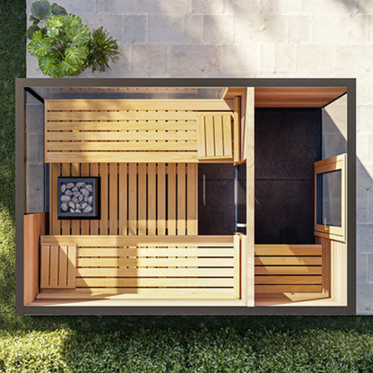 ThermaSol Ombra Fully-Assembled 5-Person Outdoor Sauna Cabin [14-OMBRA] (SAK63017)