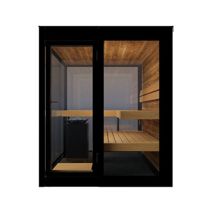 ThermaSol Vue 4-Person Outdoor Mirrored Glass Sauna [14-VUEDL/R] (SAK84963)