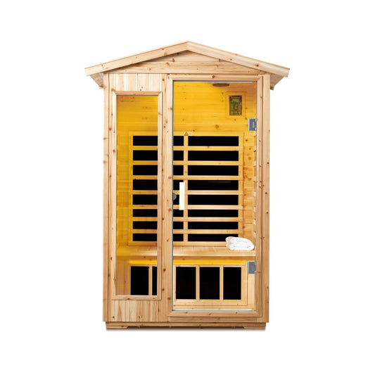 Thermora Vexa 2-Person Outdoor Infrared Sauna With Bluetooth Audio And LED Lighting (SAK28694)