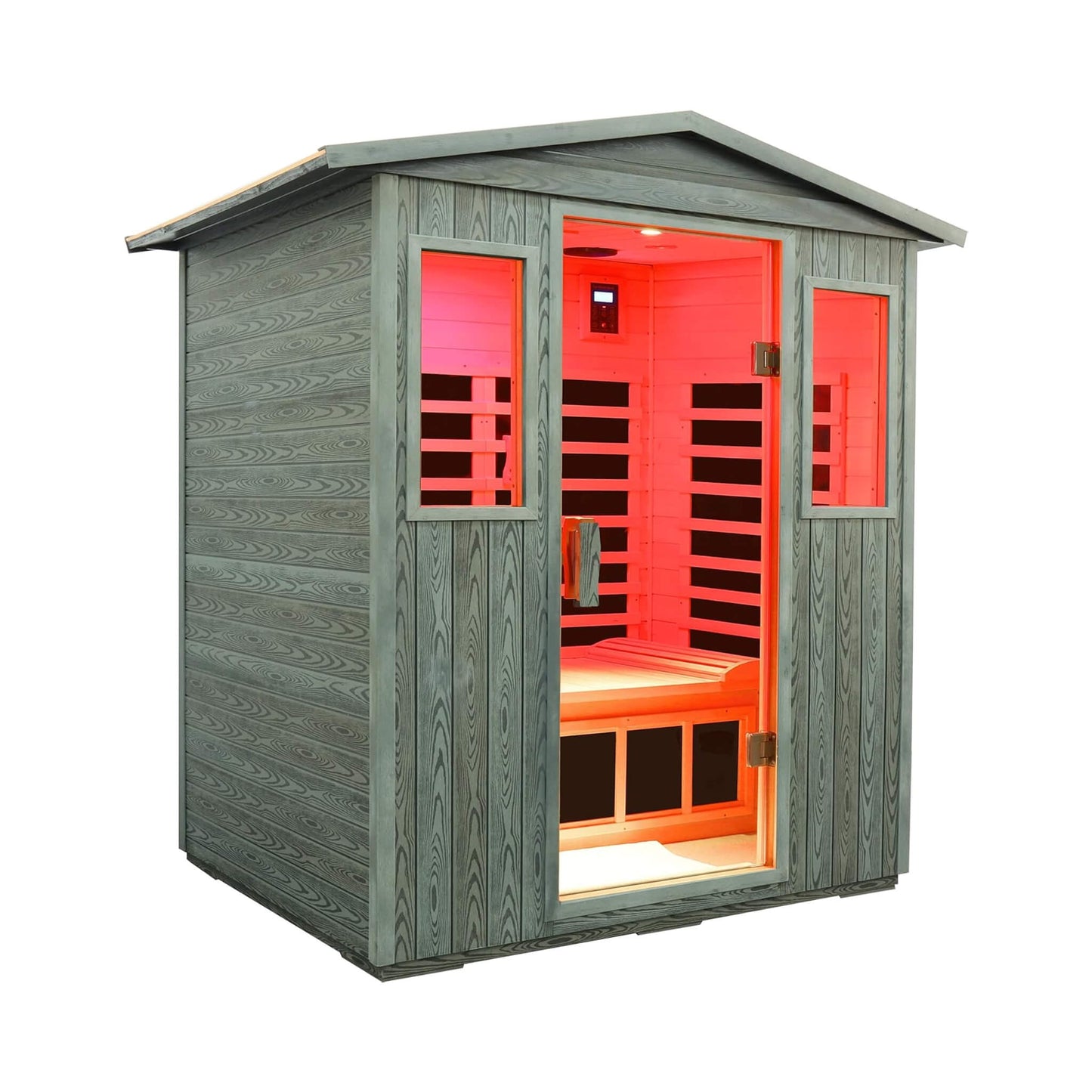 Thermora Nivea 3-Person Full-Spectrum Low EMF Carbonized Composite Infrared Sauna Room With Bluetooth Speakers (SAK85120)