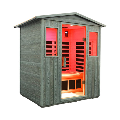 Thermora Nivea 3-Person Full-Spectrum Low EMF Carbonized Composite Infrared Sauna Room With Bluetooth Speakers (SAK85120)