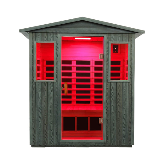 Thermora Nivea 3-Person Full-Spectrum Low EMF Carbonized Composite Infrared Sauna Room With Bluetooth Speakers (SAK85120)