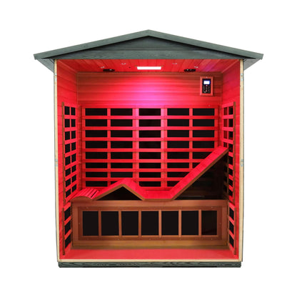 Thermora Nivea 3-Person Full-Spectrum Low EMF Carbonized Composite Infrared Sauna Room With Bluetooth Speakers (SAK85120)